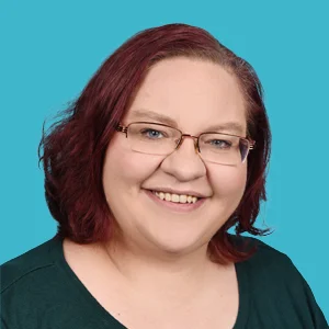Eine freundlich lächelnde Person