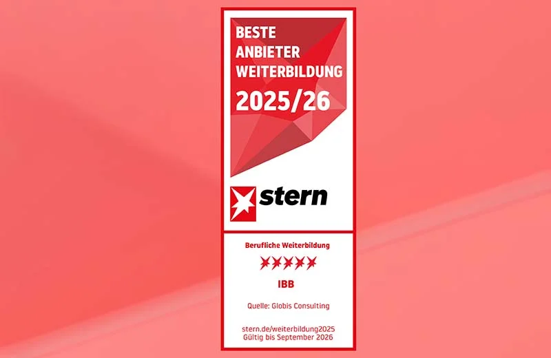 Auf dem Sternsiegel erhält das IBB Institut für Berufliche Bildung die Auszeichnung als Bester Anbieter Weiterbildung für 2025/26.