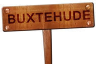 ein Holzschild mit dem Wort Buxtehude