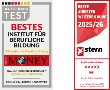 Zwei Testsiegel von Fokus Money und Stern