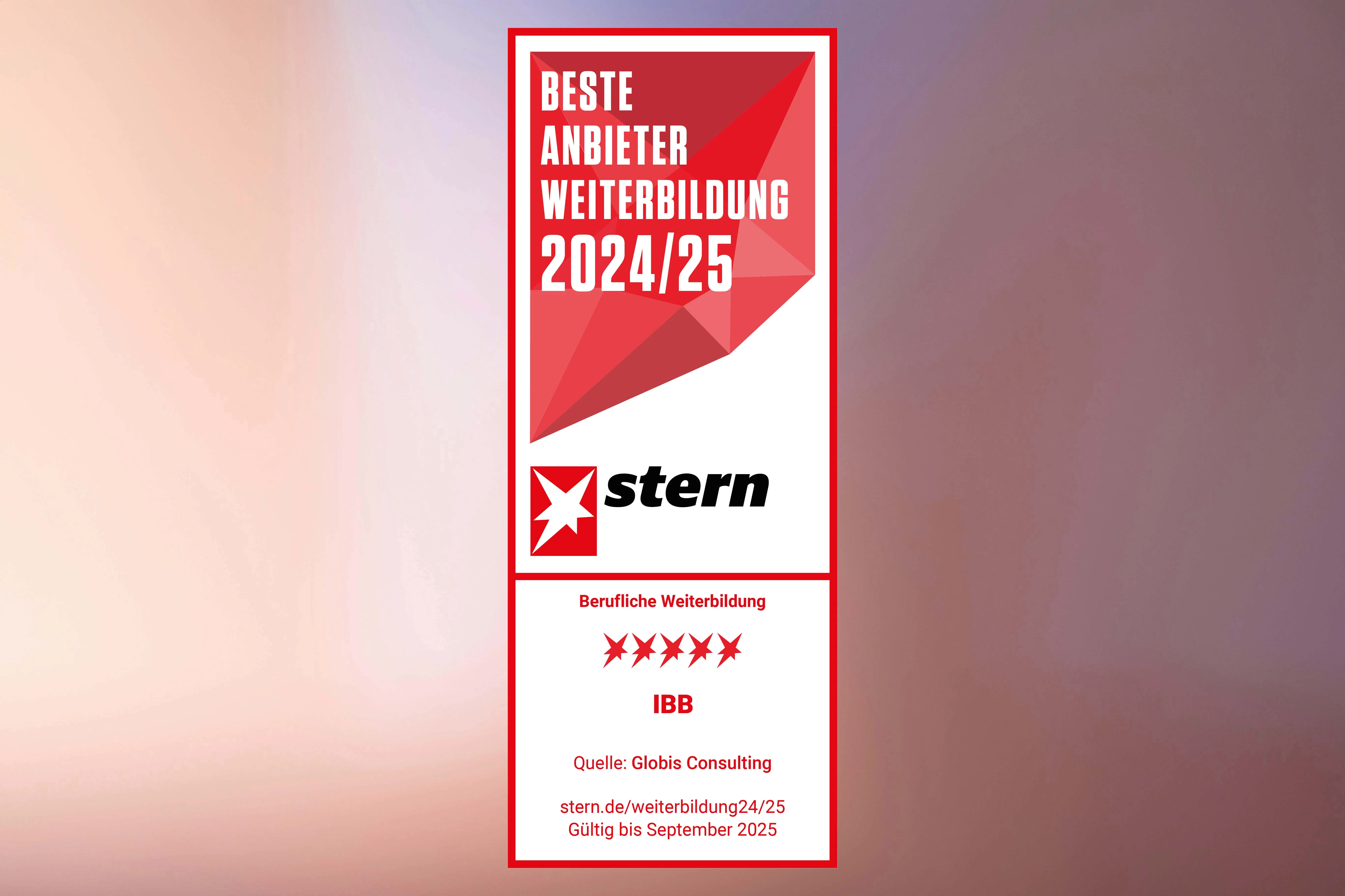 ein rot-weißes Banner